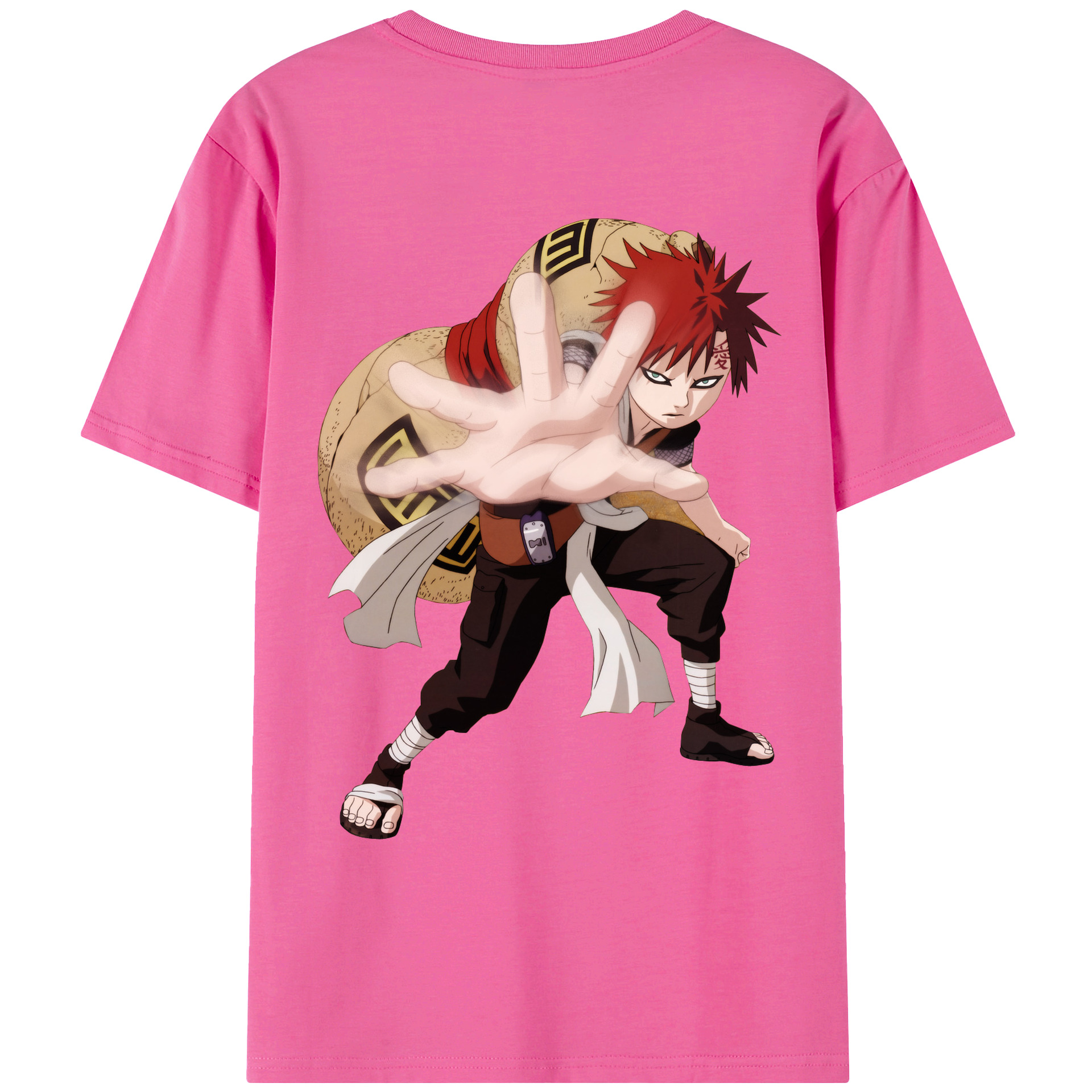 （画像用） NARUTO -ナルト- ガアラ Gaara レディース半袖Tシャツ(バックプリント)